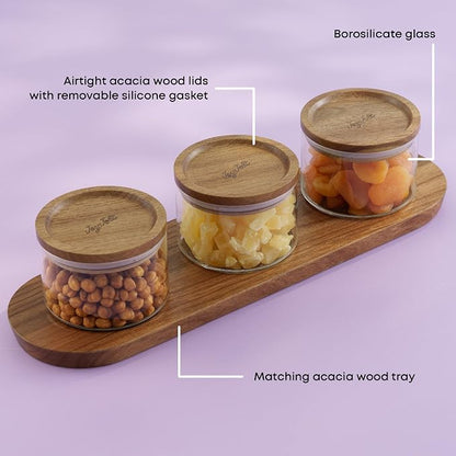 JoyJolt Holden 14oz Stackable Glass Storage Containers - Image 6