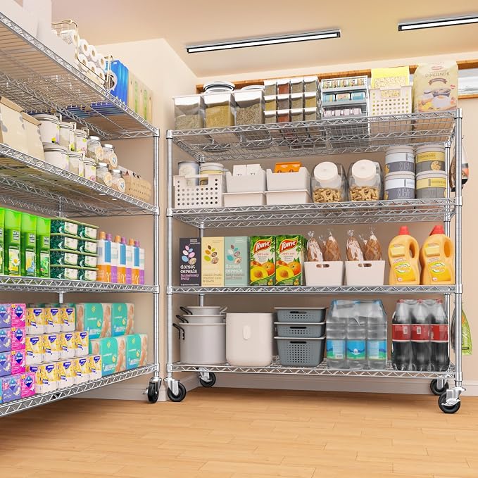 PrimeZone 4 Tier 55.5" Wx24 Dx76 H Wire Shelving - Image 8