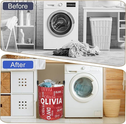 Custom Name Laundry Hamper, Personalized Laundry Basket - Image 7