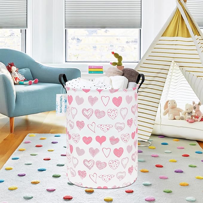 LANGYASHAN Laundry Basket Canvas Fabric Collapsible Organizer Basket - Image 4
