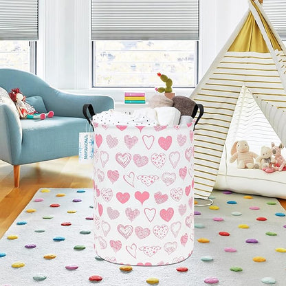 LANGYASHAN Laundry Basket Canvas Fabric Collapsible Organizer Basket - Image 4