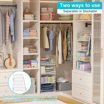 Hongtamoya 4-Tier Closet Organizers and Storage Basket - Image 3