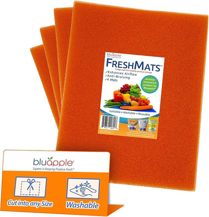 Bluapple FreshMats, Refrigerator Bin Liner, Fridge Drawer Mats, Crisper Life by TheBluappleCompany