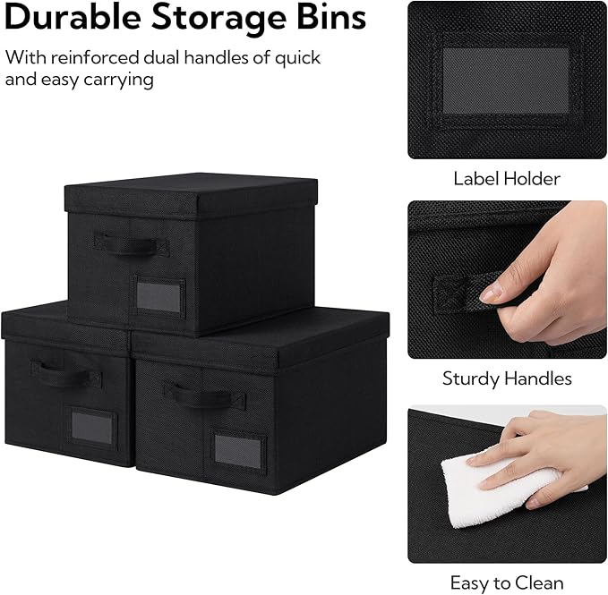 GRANNY SAYS Storage Bins with Lids, Linen Storage Bins - Image 4