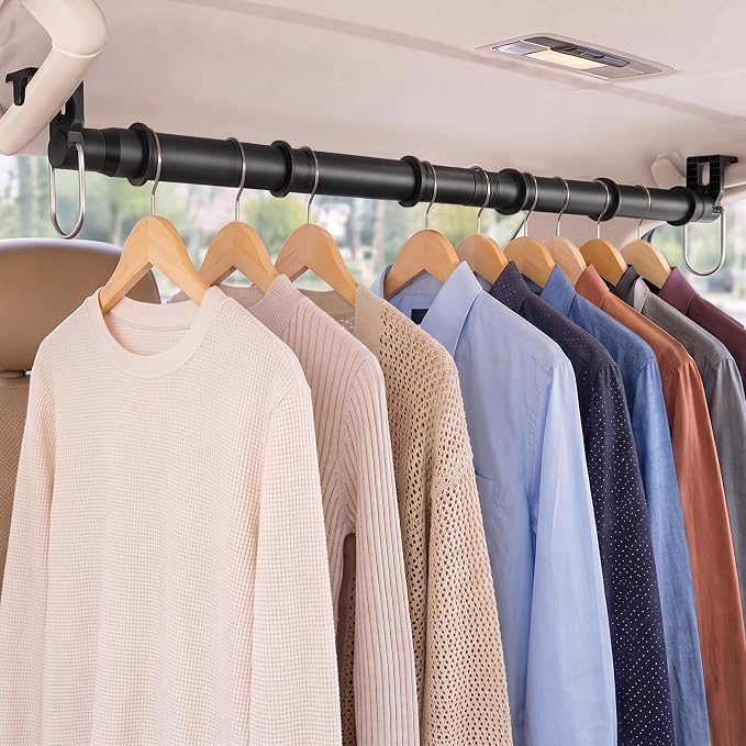 Car Clothes Hanger Bar 30-64 Inches by Qufiona