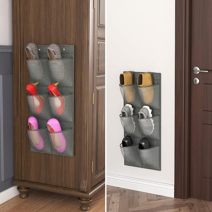 2 Pack RV Shoes Storage, 12 Large Mesh Pockets Closet Door Hanging Shoe Rack - Image 5