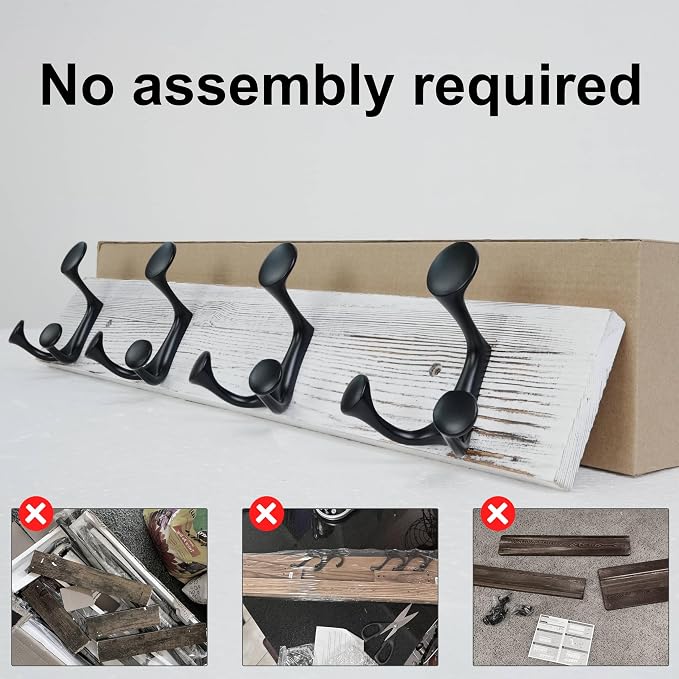 SKOLOO 24-Inch Wood Coat Rack Wall Mount - Image 5