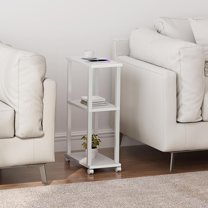 TUTOTAK Small Side Table, Narrow End Table, Bedside Table, Couch Side Table - Image 7
