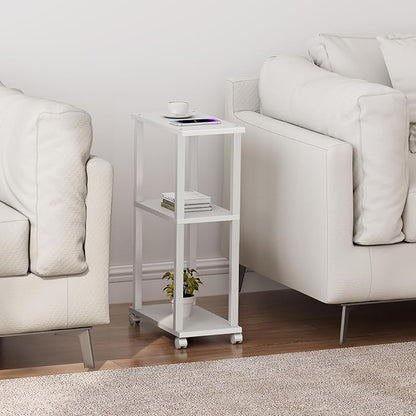 TUTOTAK Small Side Table, Narrow End Table, Bedside Table, Couch Side Table - Image 4