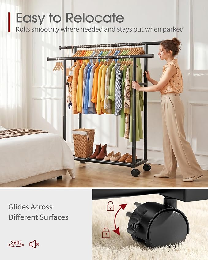Sakugi Double Rods Clothes Rack - Image 3