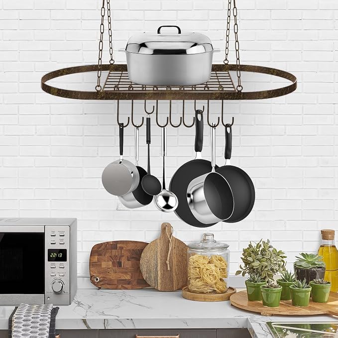 Sorbus® Pot and Pan Rack for Ceiling - Image 6