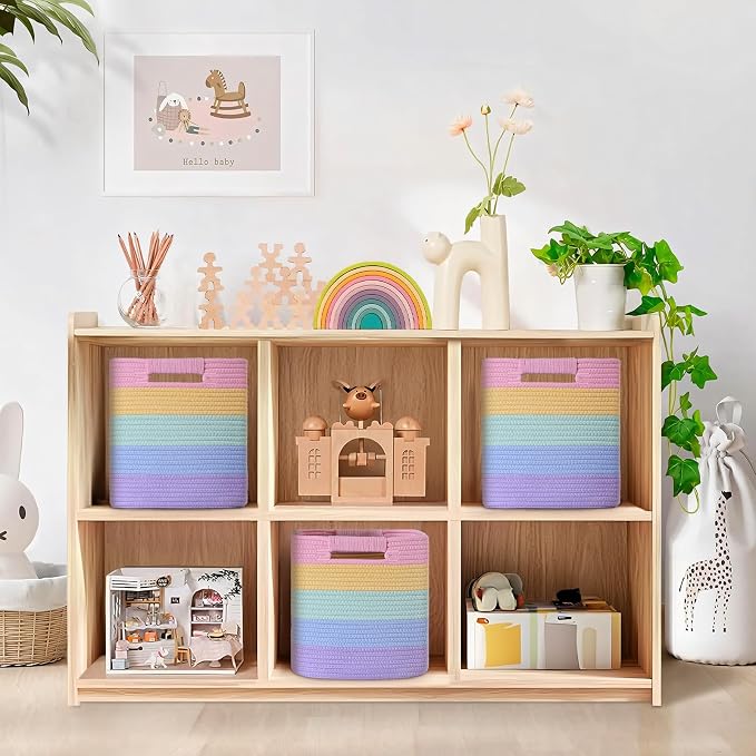 11 Inch Storage Cubes, 3 Pack Cube Storage Bins - Image 2