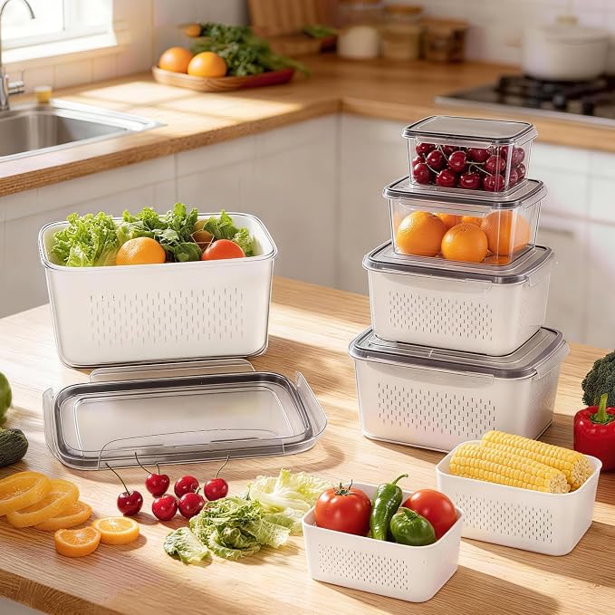 HOMETALL 6 PCS Fruit Storage Containers - Image 5