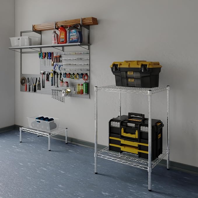 21" Deep x 24" Wide x 34" Height Wire Shelving Kit | 2-Tier | NSF Commercial - Image 2