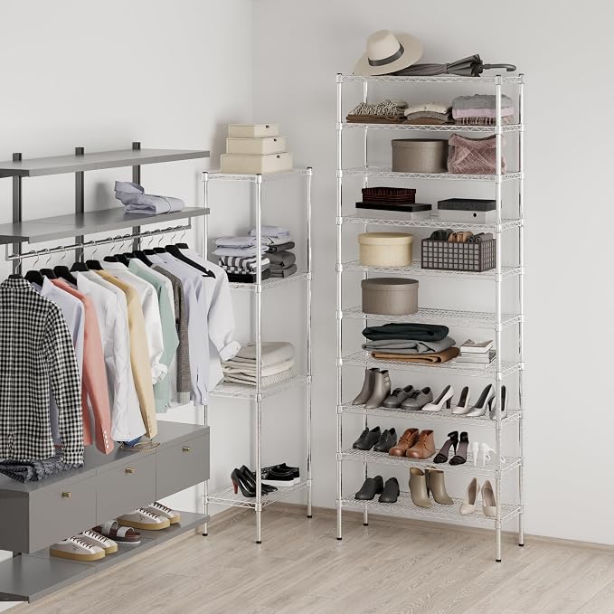 14" Deep x 36" Wide x 96" Height Wire Shelving Kit | 10-Tier | NSF Commercial - Image 4