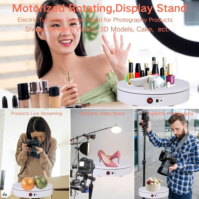 JAYEGT Motorized Rotating Display Stand, 350Lbs Load，360 Degree Electric - Image 3
