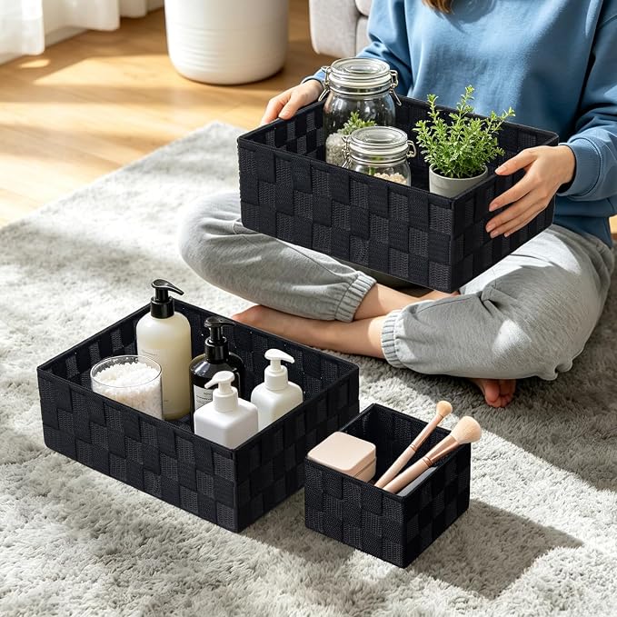 Posprica Woven Storage Basket Small Baskets - Image 5