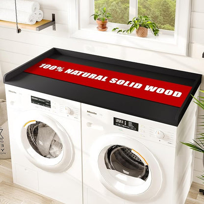 Avana (100% Natural Solid Wood Washer Dryer Countertop – Black Pine Laundry by AvanaHome