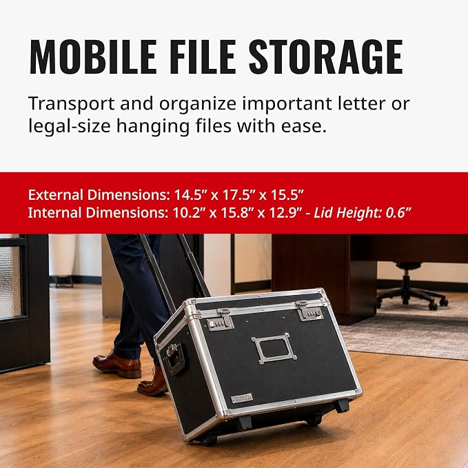 Vaultz Portable File Box with Handle - Image 7