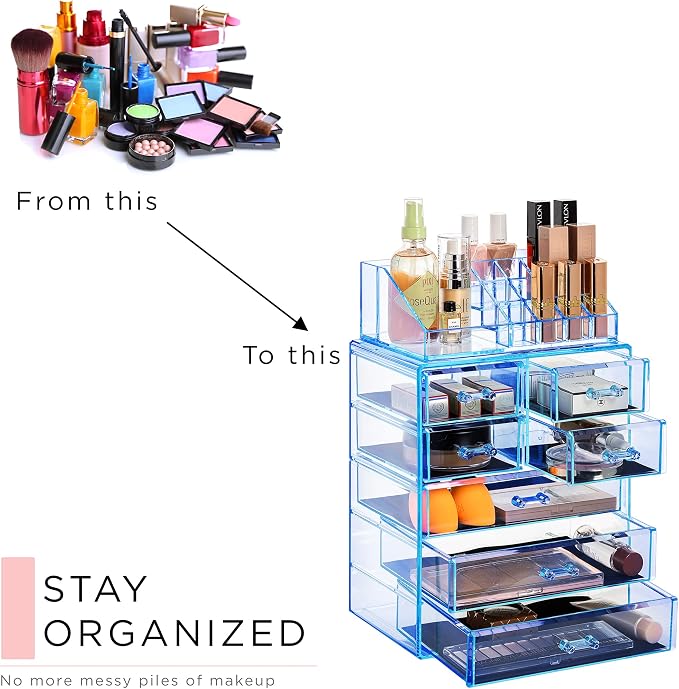 Sorbus Clear Cosmetic Makeup Organizer - Image 7