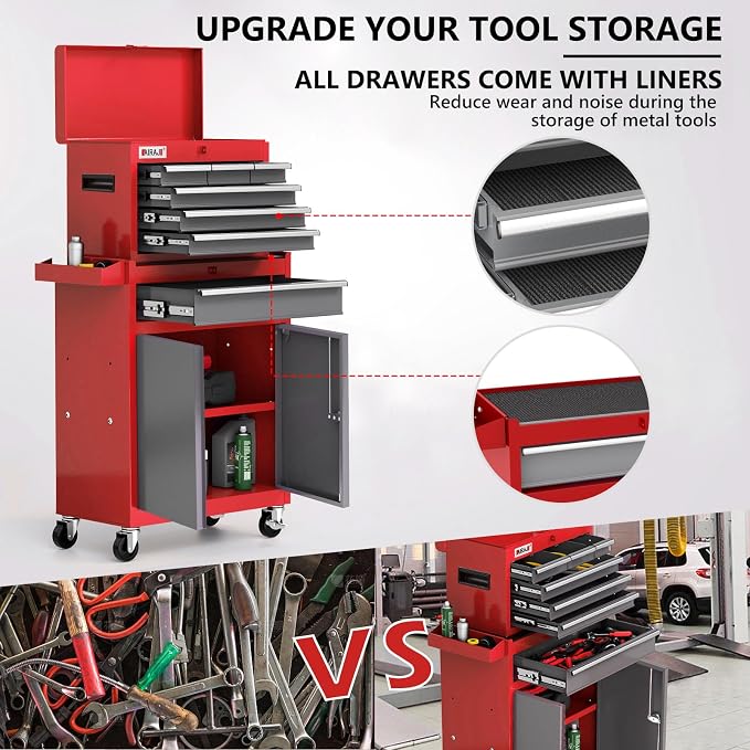 AIRAJ 7-Drawer Tool Chest with Wheels | 40'' H Rolling Tool Chest | Detachable - Image 4