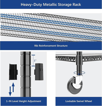 Heavy Duty Shelving, 76.2" H Garage Shelving Unit - Image 6