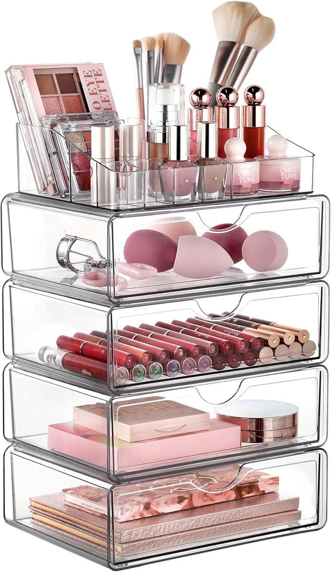 Vtopmart 5 Tier Clear Makeup Organizer by Vtopmart