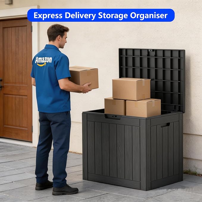 35 Gallon Resin Deck Box All Weather Outdoor Storage Box - Image 6