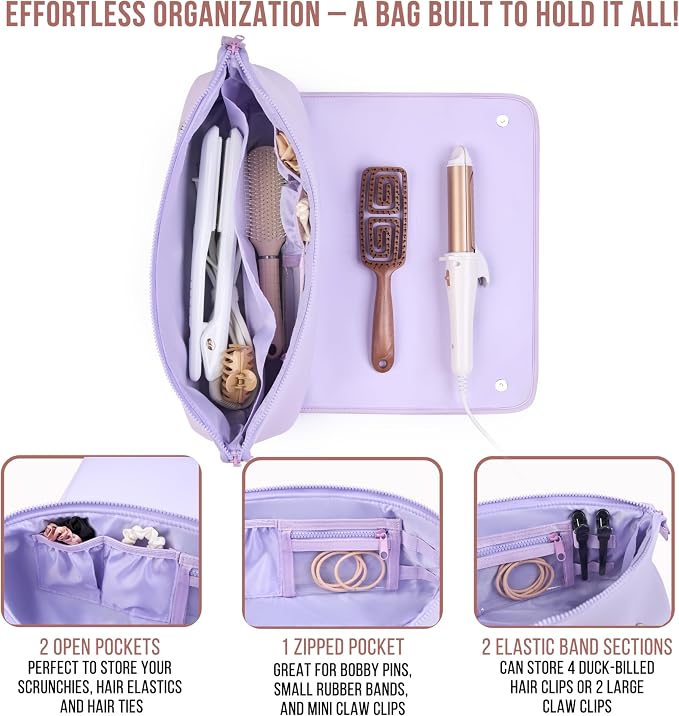 BAREFOOT CARIBOU Hair Tools Travel Bag and Heat Resistant Mat - Image 7