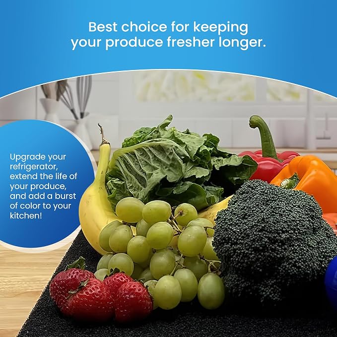 Bluapple FreshMats, Refrigerator Bin Liner, Fridge Drawer Mats, Crisper Life - Image 3