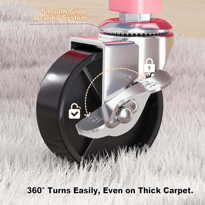 3 Tier Rolling Cart with Wheels, Metal Utility Storage Cart on Wheels, Craft - Image 4