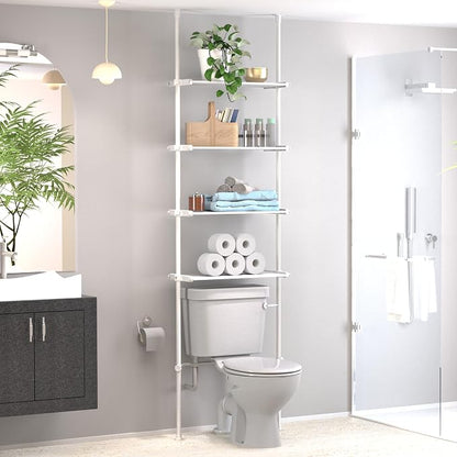 Home Zone Living Over-the-Toilet Organizer Bathroom Storage Organizer | by HomeZoneLiving