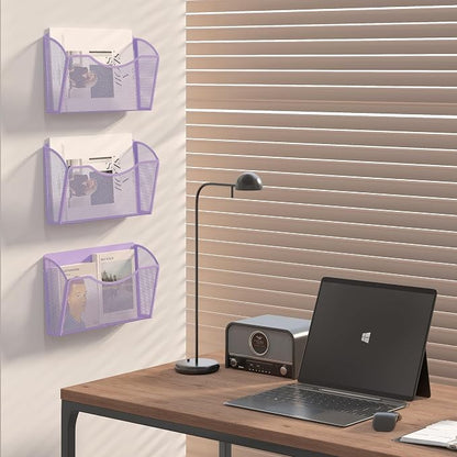 EasyPAG Wall File Organizer, Metal Mesh Hanging File Folder Holder - Image 5
