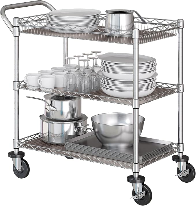 Seville Classics UltraDurable NSF Commercial Heavy Duty Metal Rolling Utility - Image 8