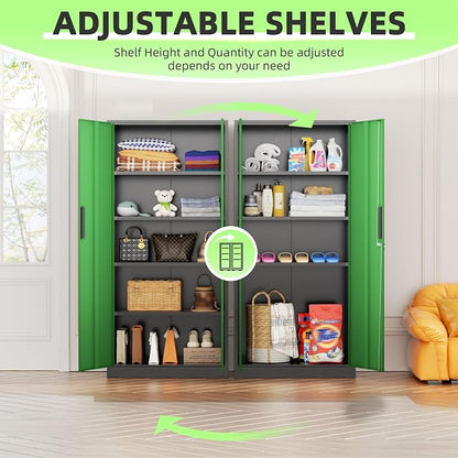 INTERGREAT Metal Storage Cabinet, Tall Metal Cabinet - Image 5