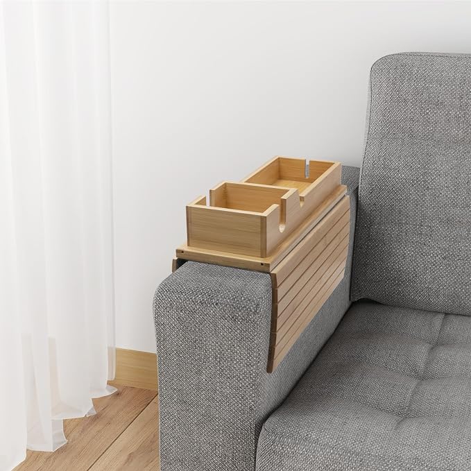 Bamboo Sofa Armrest Tray - Image 7
