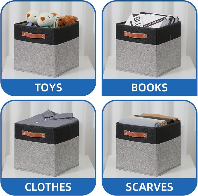 Temary 11 x 11 Cube Storage Bins Fabric Storage Cubes - Image 4