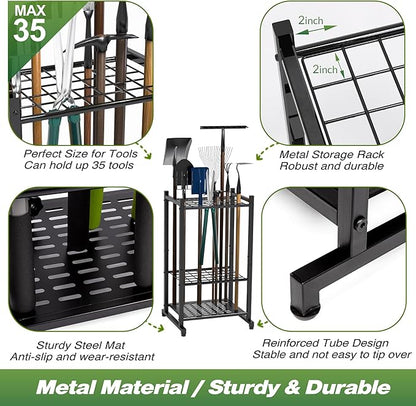 Garden Tool Organizer, Yard Tool Tower Rack - Image 3