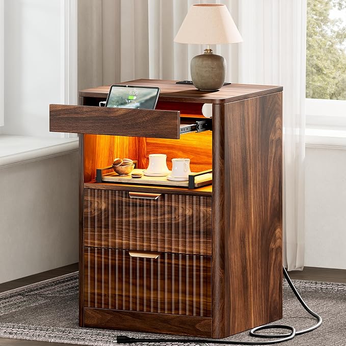 REAHOME Fluted Nightstand Set of 2 - Image 9