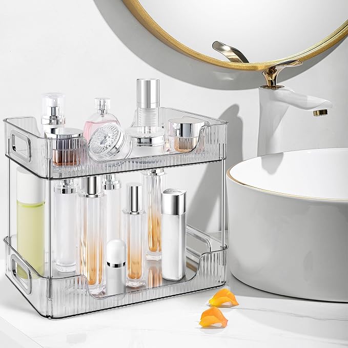 2-Tier Bathroom Counter Organizer Countertop Storage, Dresser Organizer Vanity - Image 8