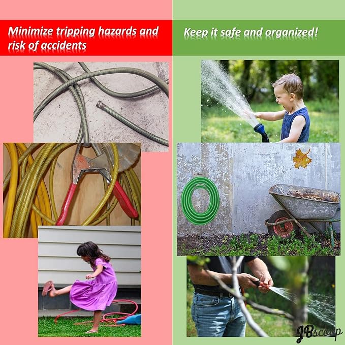 JBscoop Garden Hose Holder Stainless Steel Small Wall Mount Garden Hose Hook - Image 6