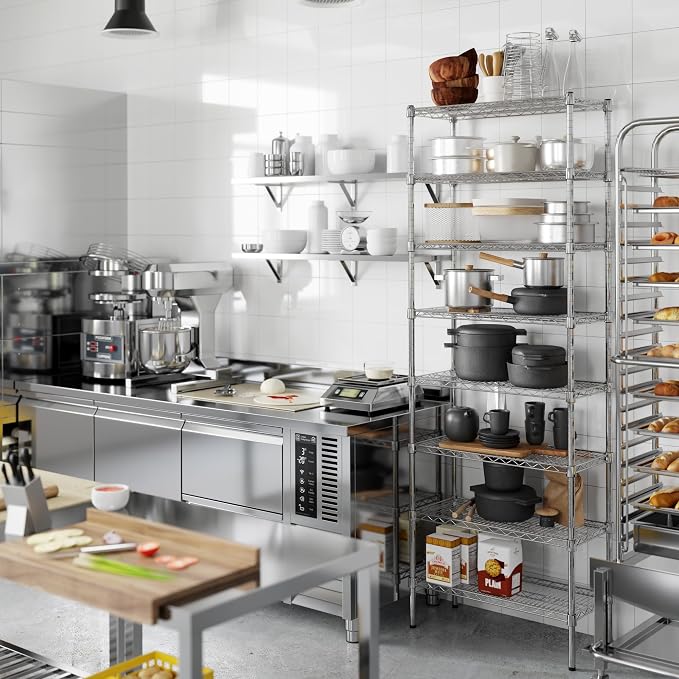 14" Deep x 30" Wide x 86" Height Wire Shelving Kit | 8-Tier | NSF Commercial - Image 4