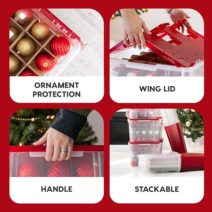 IRIS USA Ornament Storage Box - Image 3
