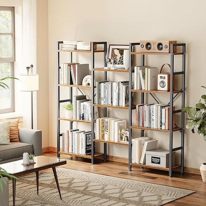 SUPERJARE Triple Bookshelf, Bookcase - Image 2