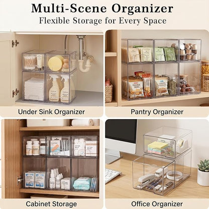 Clear Stackable Storage Drawers: Baby Bottle Storage Organizer, Acrylic Bottles - Image 7