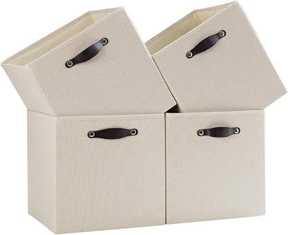 Storage Cube Bins | 7.7 oz/yd² Fabric Cubby Organizer Baskets by FABINADO