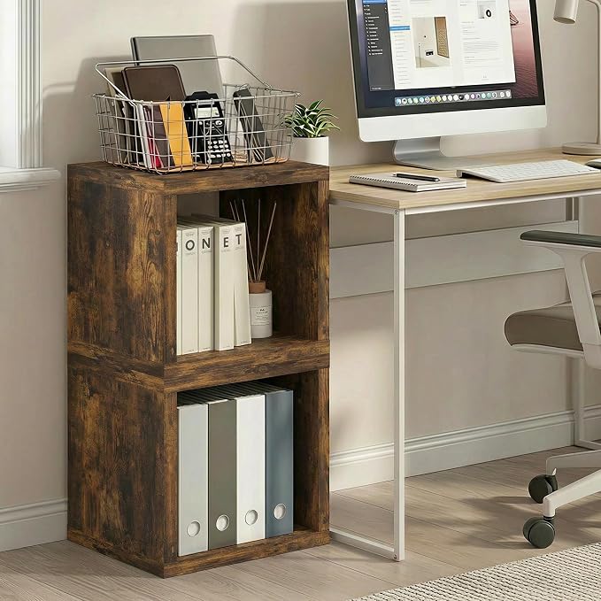 Furinno Cubicle Book Shelf, Cube Storage Organizer Bookcase - Image 2