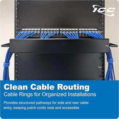 ICC 2U Ring Cable Manager Panel - Image 3