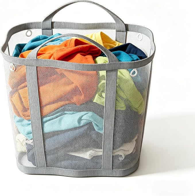 Wall-Mounted Foldable Laundry Basket, 41L Collapsible Mesh Laundry Hamper by Unknown