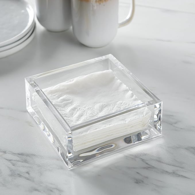 Huang Acrylic Clear Square Paper Napkin Holder | - Image 2